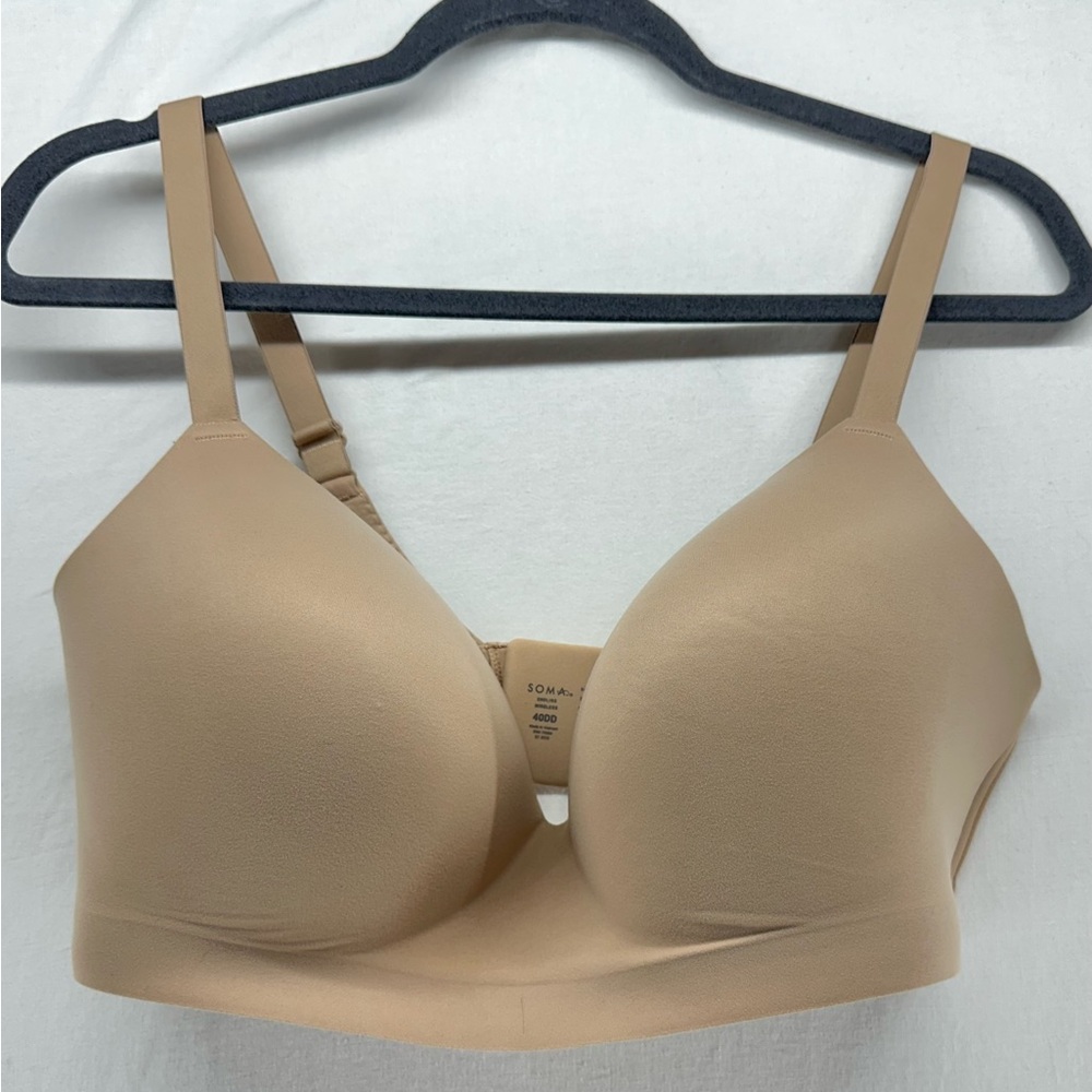 SOMA Enbliss Wireless‎ Bra Nude Beige 40D Comfort T Shirt Contour Cups